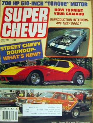 SUPER CHEVY 1983 JUNE - MOTION SS427 CAMARO, RACE VETTE